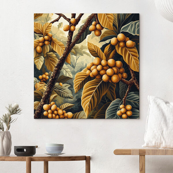 Peinture d'un arbre avec des fruits Peinture d'un arbre avec des fruits