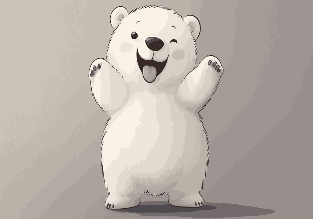 Caricature d'un ours polaire Caricature d'un ours polaire