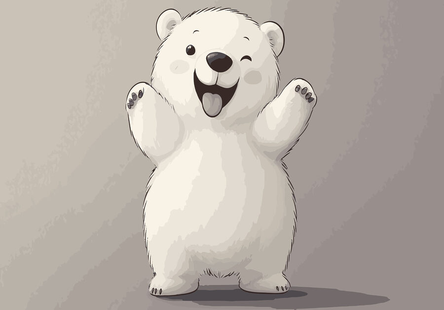 Caricature d'un ours polaire