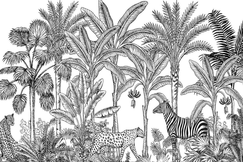 Zèbre et guépard dans la jungle Zèbre et guépard dans la jungle
