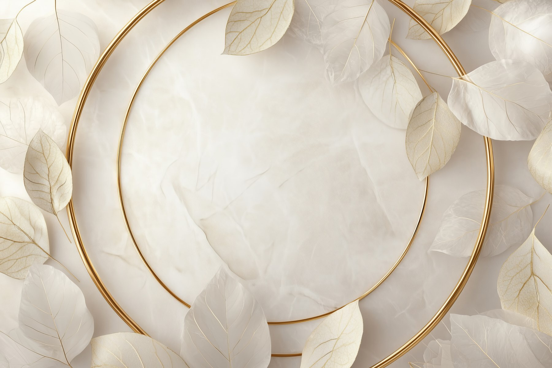 Elegant arrangement of soft leaves