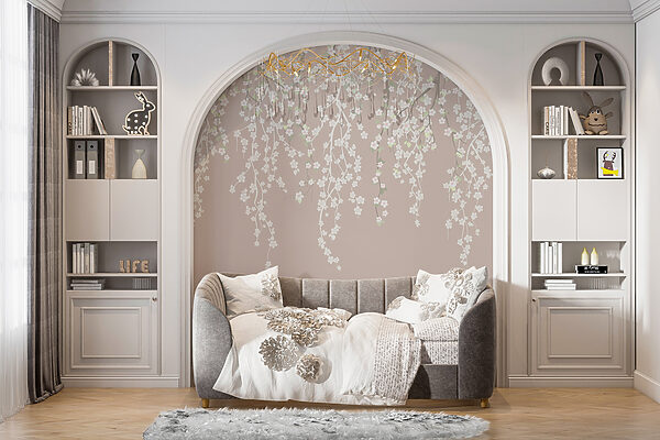 Fleurs blanches sur une branche d'arbre Fleurs blanches sur une branche d'arbre