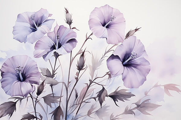 Peinture de fleurs violettes Peinture de fleurs violettes