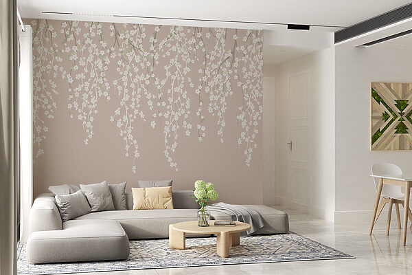 Fleurs blanches sur une branche d'arbre Fleurs blanches sur une branche d'arbre