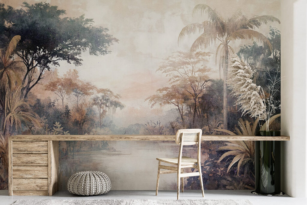 River with trees and plants