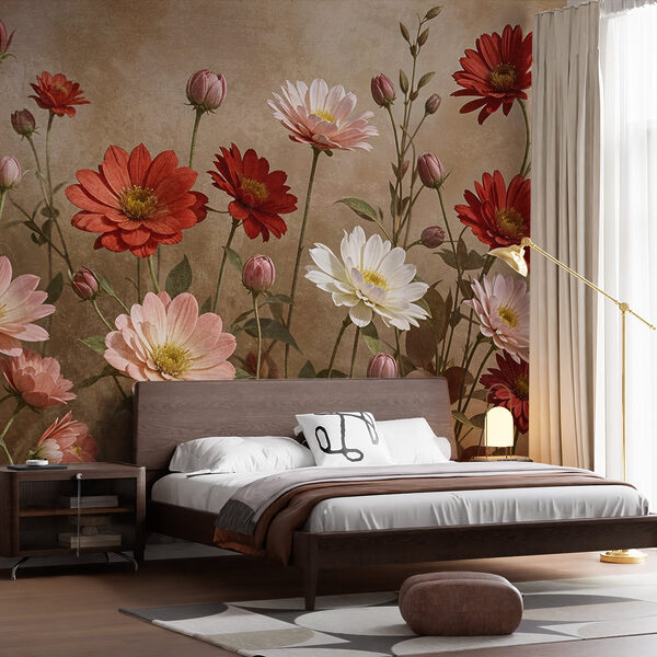 Groupe de fleurs sur tiges Groupe de fleurs sur tiges