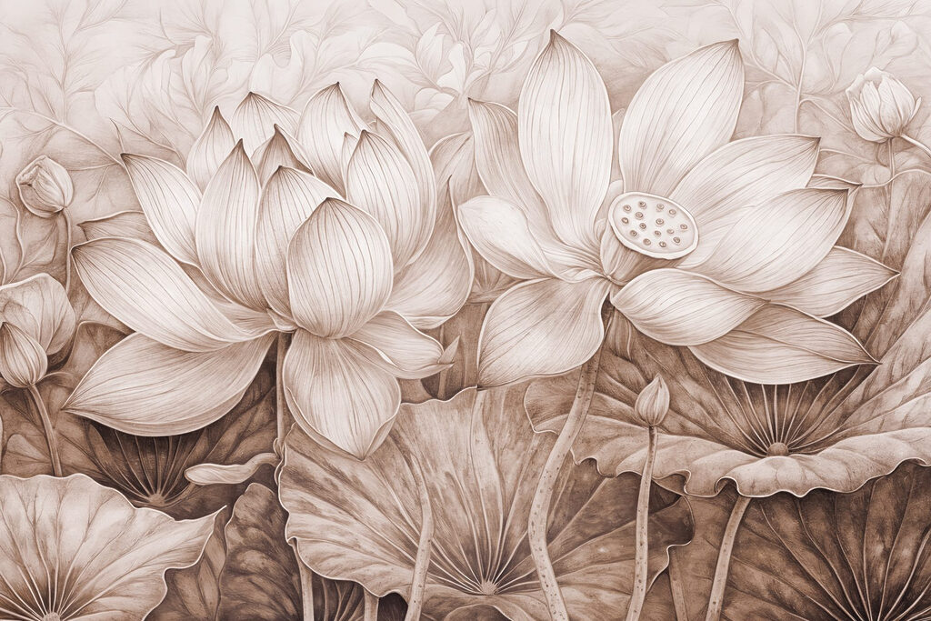 Dessin de fleurs et de feuilles Dessin de fleurs et de feuilles
