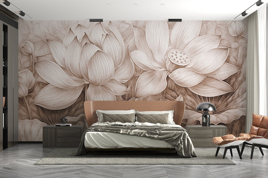 Dessin de fleurs et de feuilles
