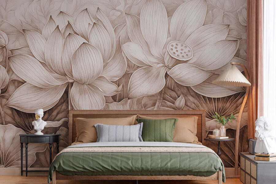Dessin de fleurs et de feuilles