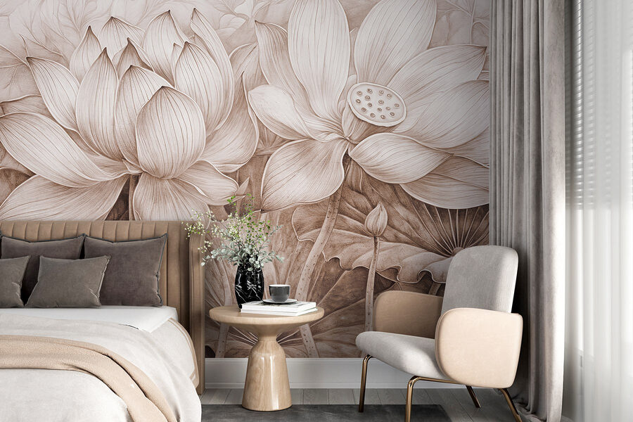 Dessin de fleurs et de feuilles