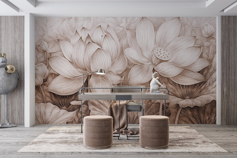 Dessin de fleurs et de feuilles