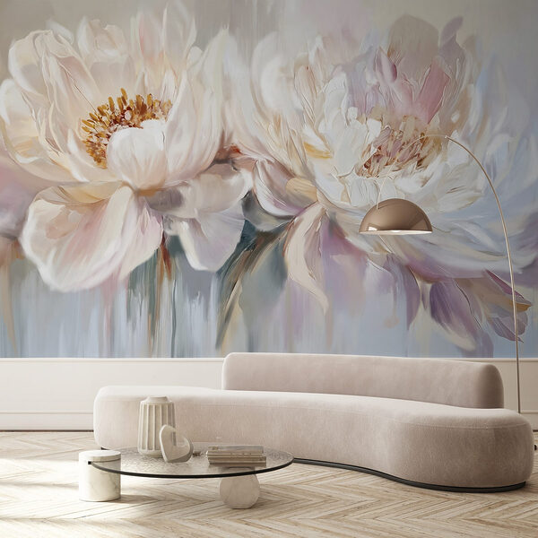 Peinture de fleurs sur fond blanc Peinture de fleurs sur fond blanc