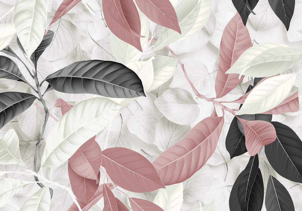 Feuilles élégantes dans des tons doux. Feuilles élégantes dans des tons doux.