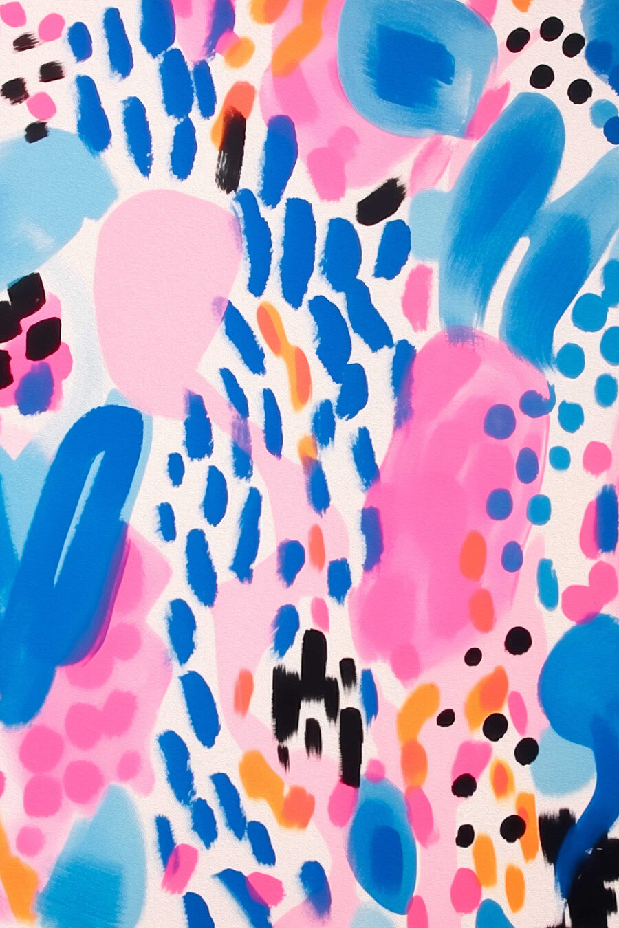 Motif coloré avec des taches noires et bleues
