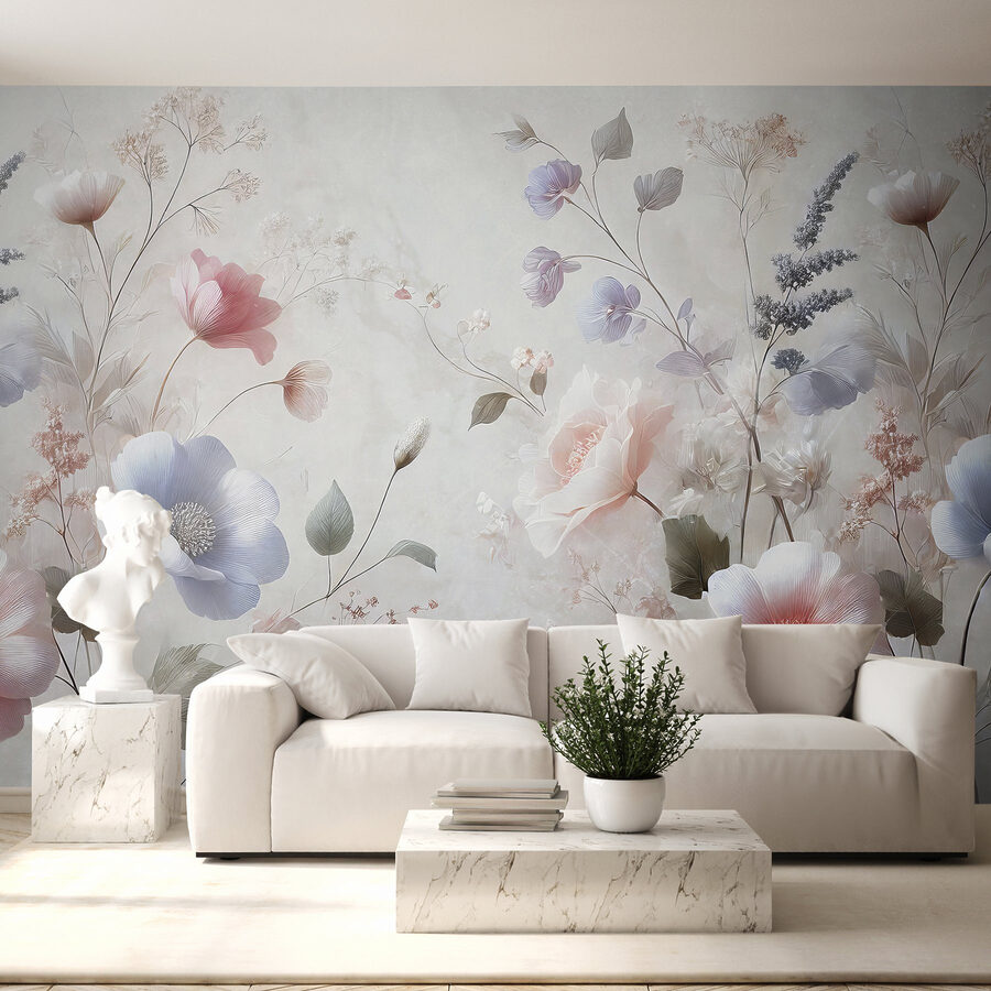 Fleurs délicates dans des tons pastel doux