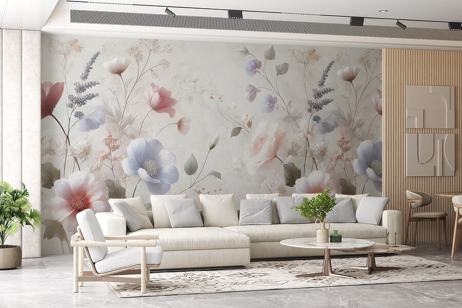 Fleurs délicates dans des tons pastel doux