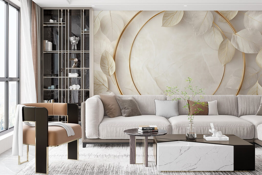 Elegant arrangement of soft leaves