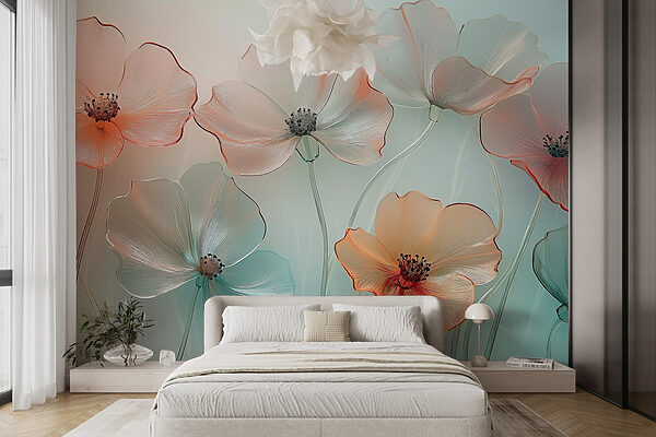 Groupe de fleurs sur fond flou Groupe de fleurs sur fond flou