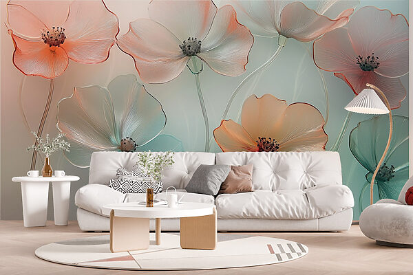 Groupe de fleurs sur fond flou Groupe de fleurs sur fond flou