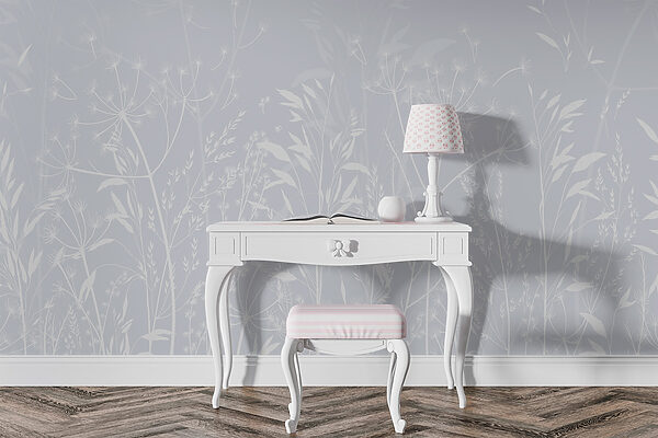 Motif floral blanc sur fond clair Motif floral blanc sur fond clair