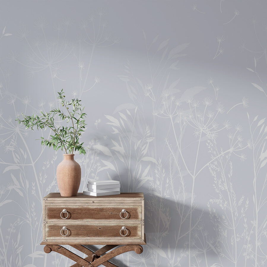 Motif floral blanc sur fond clair