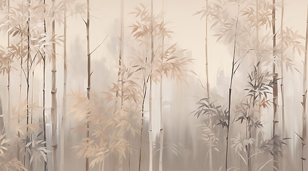 Peinture d'arbres dans le brouillard Peinture d'arbres dans le brouillard