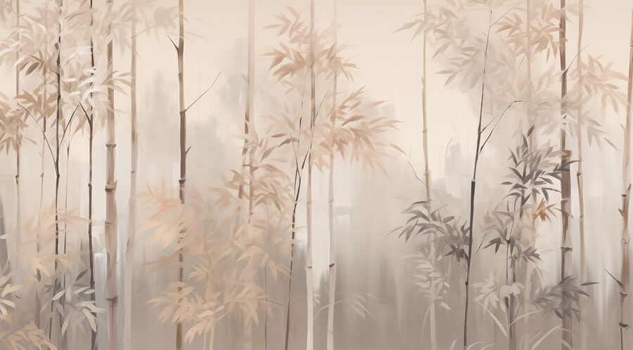 Peinture d'arbres dans le brouillard Peinture d'arbres dans le brouillard