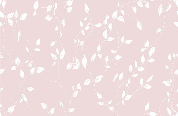 Motif de feuilles blanches sur fond rose Motif de feuilles blanches sur fond rose