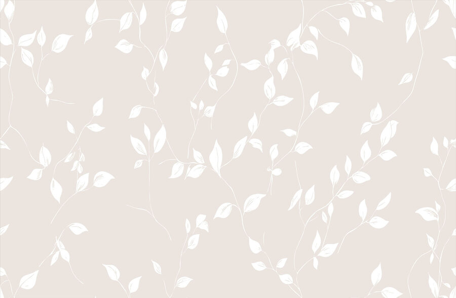 Feuilles blanches sur fond blanc