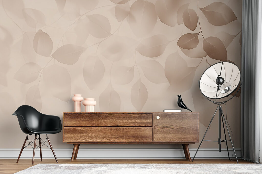 Gentle leaves in soft hues