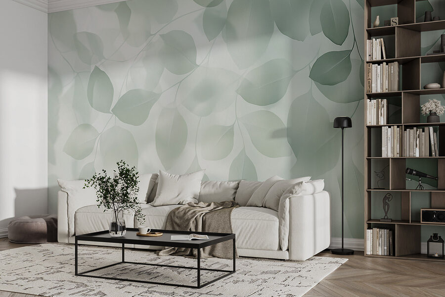 Feuilles douces dans une lumière tamisée