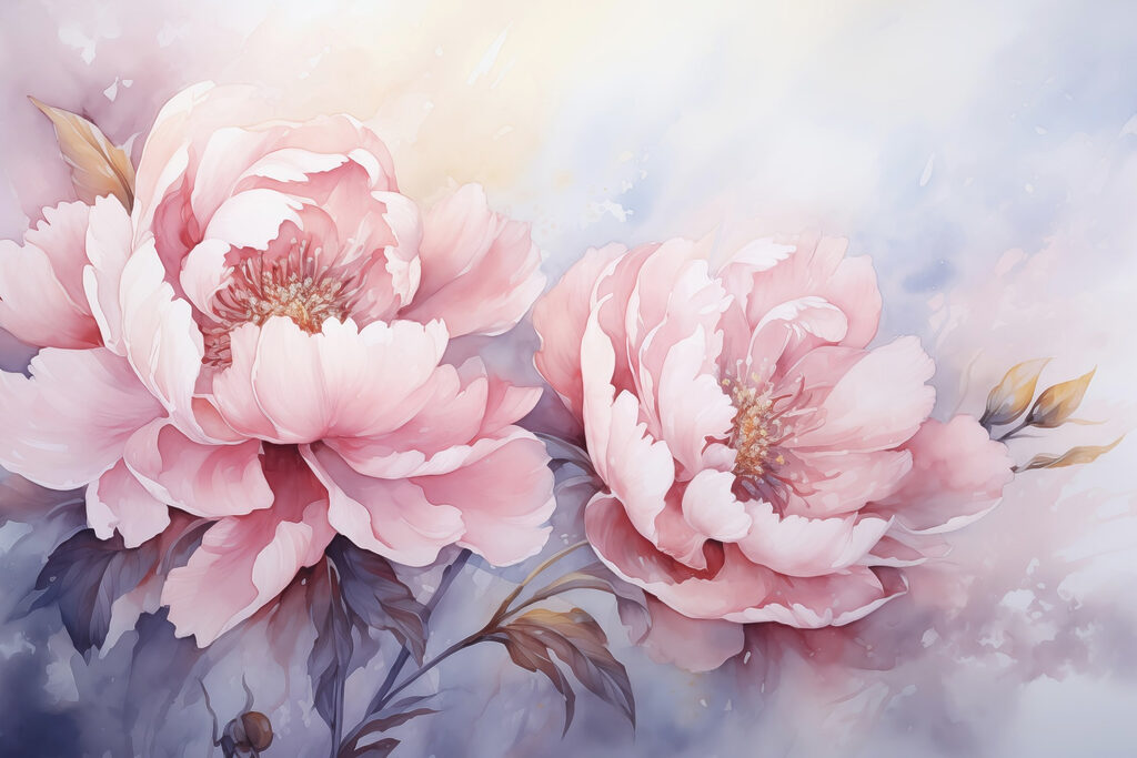 Peinture de fleurs roses Peinture de fleurs roses