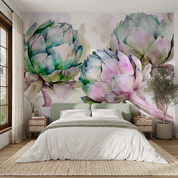 Artichauts d'art sur fond blanc Artichauts d'art sur fond blanc