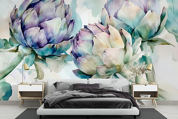 Artichauts d'art sur fond blanc Artichauts d'art sur fond blanc