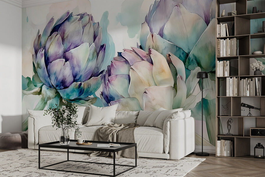 Artichauts d'art sur fond blanc Artichauts d'art sur fond blanc