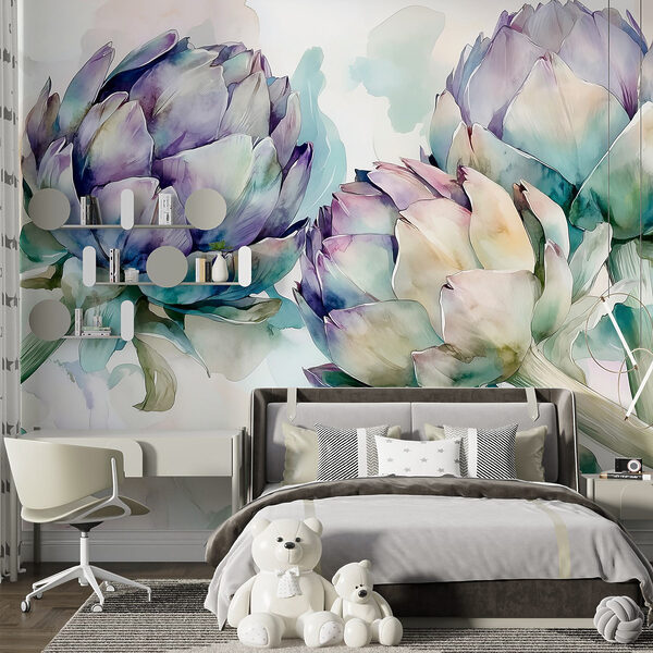 Artichauts d'art sur fond blanc Artichauts d'art sur fond blanc