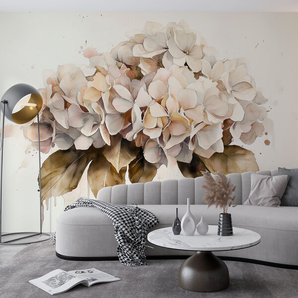 Peinture d'un bouquet de fleurs blanches Peinture d'un bouquet de fleurs blanches