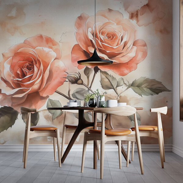 Peinture de deux roses Peinture de deux roses