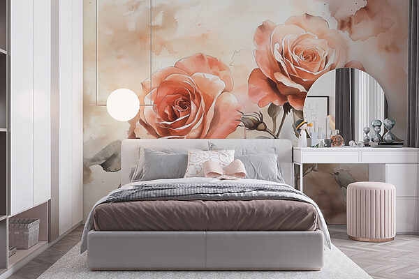 Peinture de deux roses Peinture de deux roses