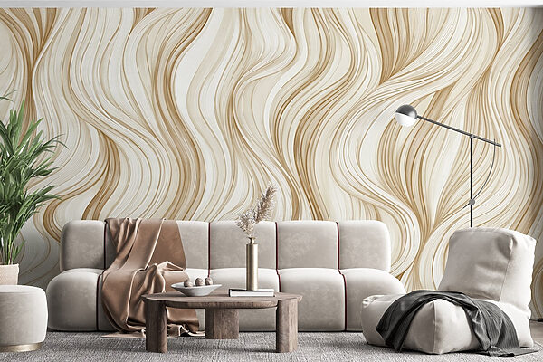 Motif ondulé blanc et brun Motif ondulé blanc et brun