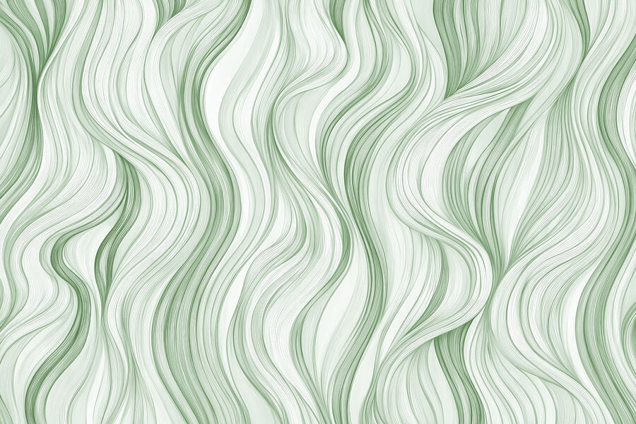 Motif ondulé vert et blanc