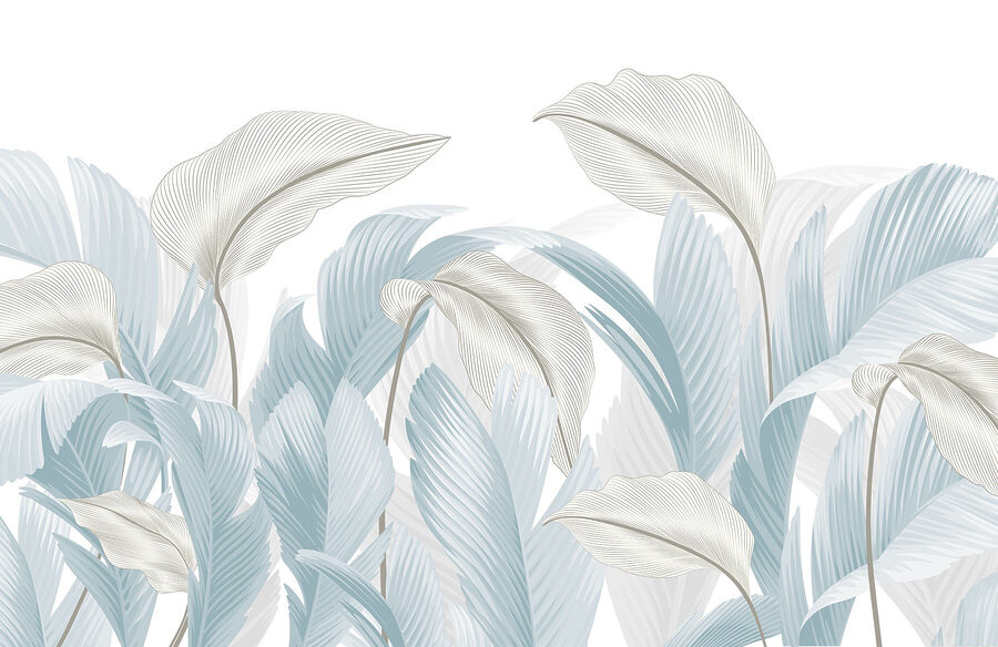 Douces teintes de feuilles tropicales