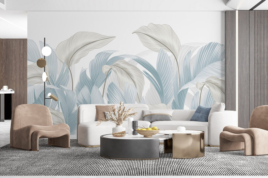 Douces teintes de feuilles tropicales