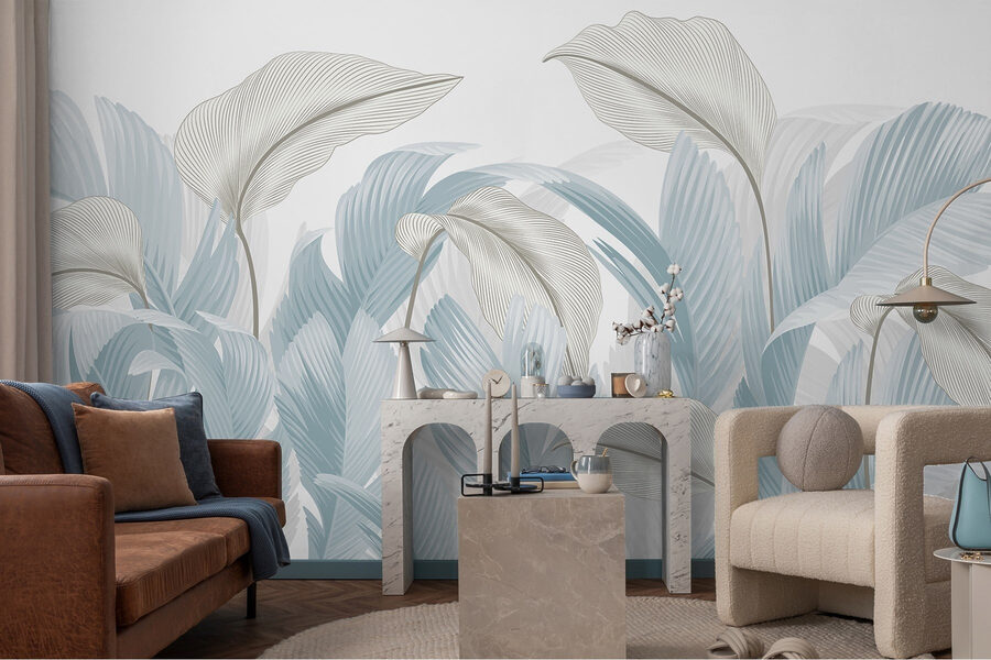 Douces teintes de feuilles tropicales