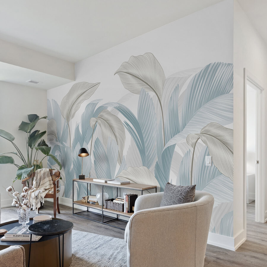 Douces teintes de feuilles tropicales
