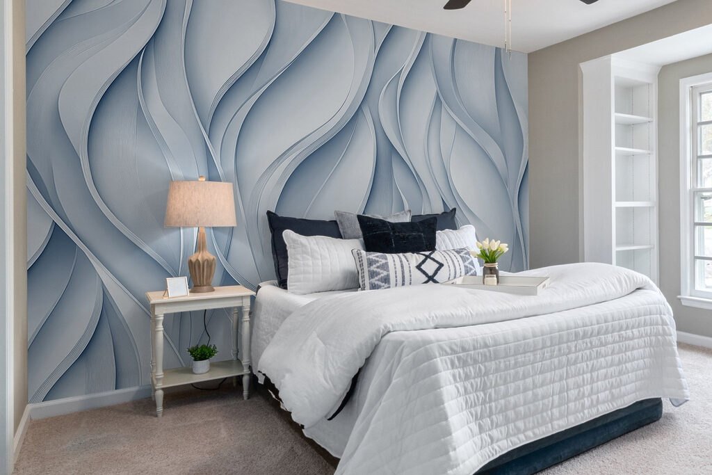 White and grey wavy lines White and grey wavy lines