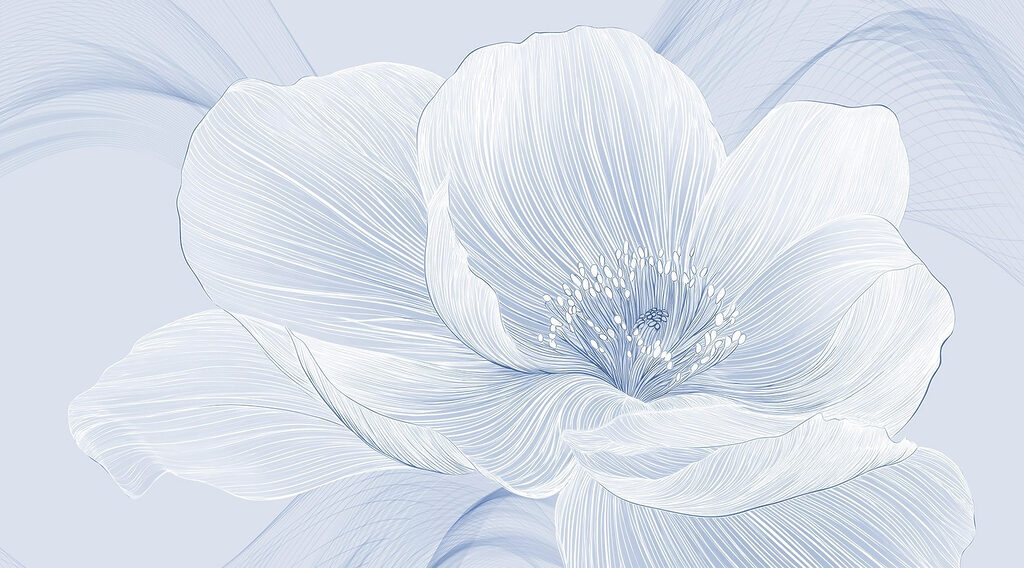 Dessin floral délicat au trait Dessin floral délicat au trait