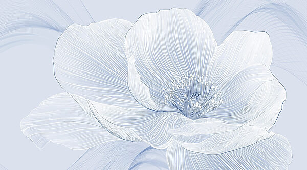 Dessin floral délicat au trait Dessin floral délicat au trait