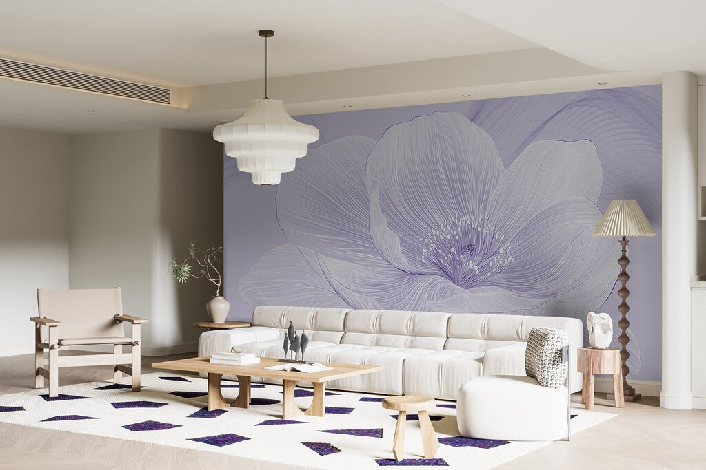 Delicate flower with flowing details