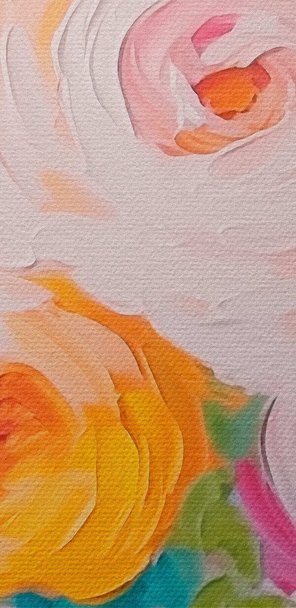 Peinture de fleurs sur une surface blanche Peinture de fleurs sur une surface blanche